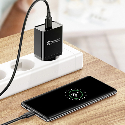 Kabl za prenos podataka i punjenje USB-A - USB-C UGREEN US184, 18W, 0.5m, Crni