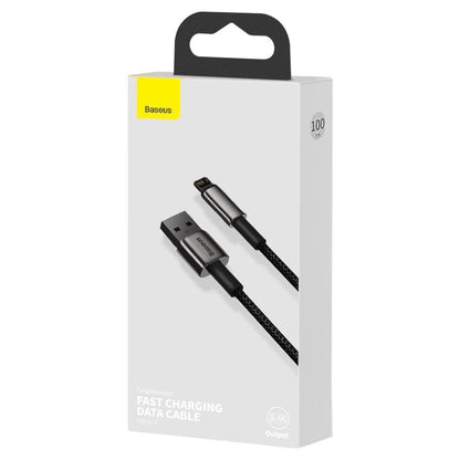 Kabel za Prijenos Podataka i Punjenje USB-A - Lightning Baseus Tungsten Gold, 20W, 1m, Crni CALWJ-01
