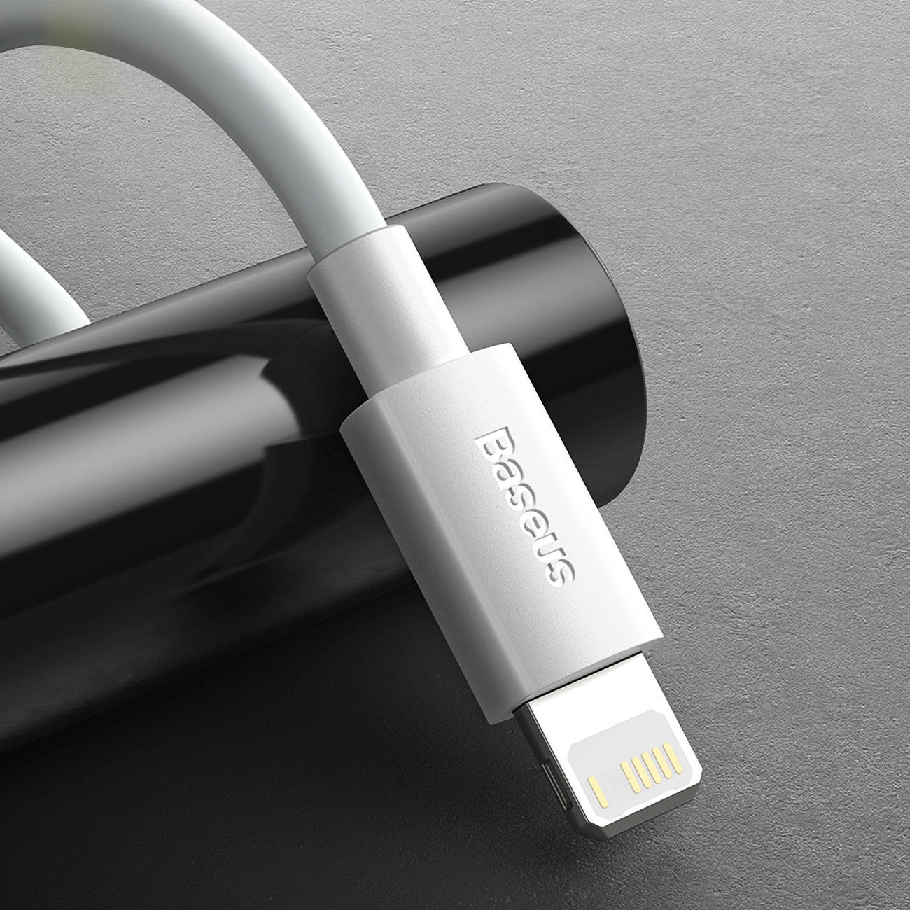 Data and Charging Cable USB-C - Lightning Baseus Simple Wisdom, 20W, 1.5m, Set 2 pieces, White 