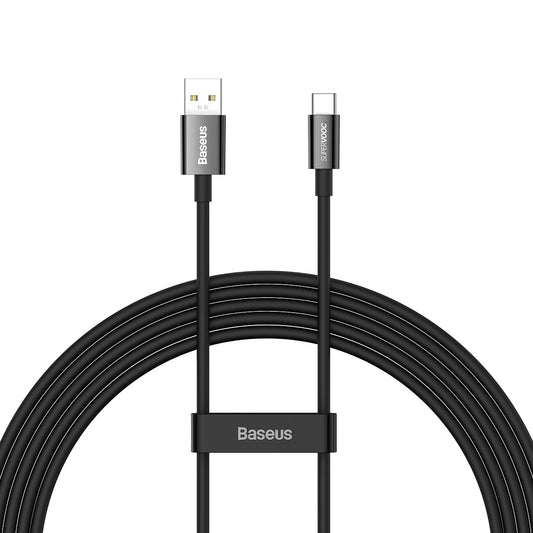 Kabl za Prenos Podataka i Punjenje USB-A - USB-C Baseus Superior Series, 65W, 2m, Crni CAYS001001