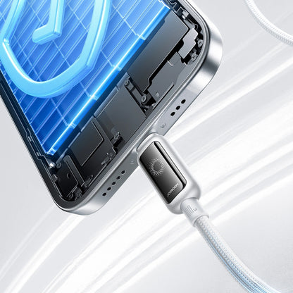 Kabl za prenos podataka i punjenje USB-C - USB-C Joyroom S-A55 StarFlight Display, 100W, 1.2m, Bel