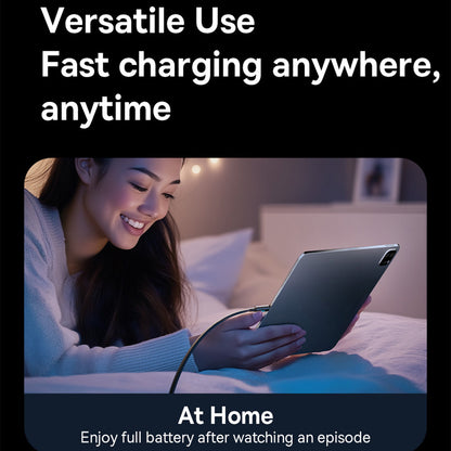 Kabl za podatke i punjenje USB-A - USB-C Baseus Lit Button Control, 100W, 2m, Crni P10379002121-01