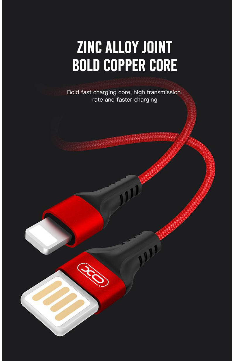 Kabl za podatke i punjenje USB-A - microUSB XO Design NB118, 18W, 1m, Crveni