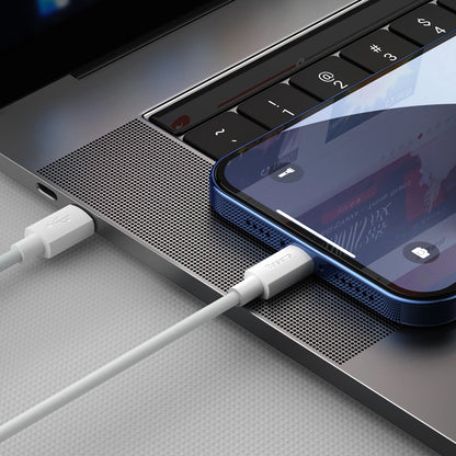 Data and Charging Cable USB-C - Lightning Baseus Simple Wisdom, 20W, 1.5m, Set 2 pieces, White 