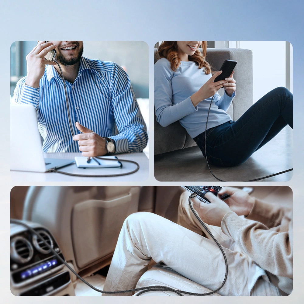 Kabl za prenos podataka i punjenje USB-C - USB-C Joyroom S-A25 Light-Speed, 100W, 1.2m, Crni