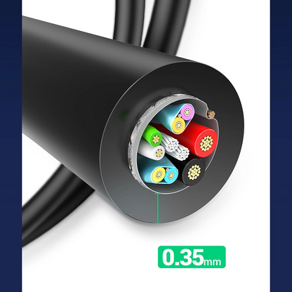 Kabl za prenos podataka i punjenje USB-A - USB-C UGREEN US184, 18W, 0.5m, Crni