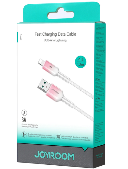Kabl za prenos podataka i punjenje USB-A - Lightning Joyroom S-A42, 18W, 1.2m, Bela
