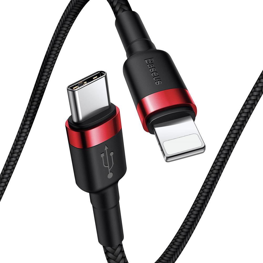 Kabel za Prijenos Podataka i Punjenje USB-C - Lightning Baseus Cafule, 18W, 1m, Crveni CATLKLF-91