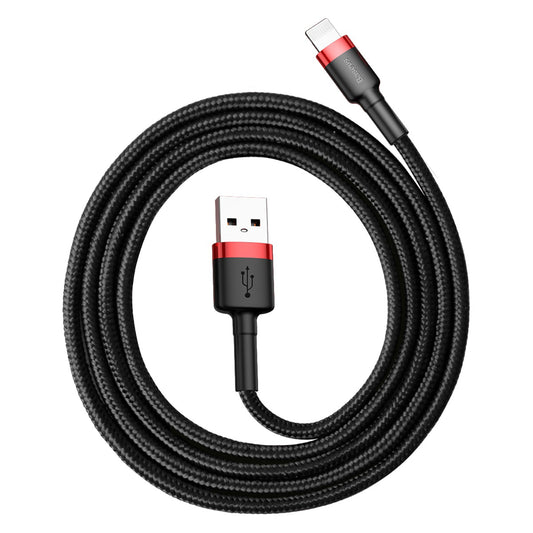 Kabel za Prijenos Podataka i Punjenje USB-A - Lightning Baseus Cafule, 18W, 1m, Crni CALKLF-B19