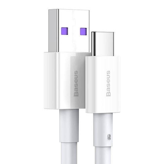Kabel za Prijenos Podataka i Punjenje USB-A - USB-C Baseus Superior Series, 66W, 2m, Bijeli CATYS-A02