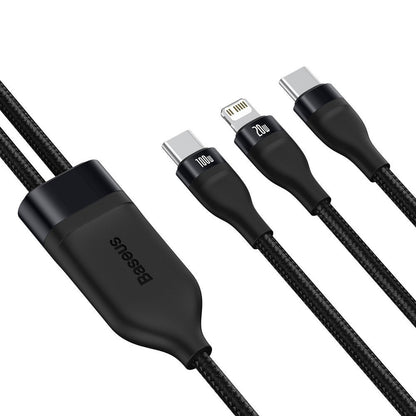 Kabl za prenos podataka i punjenje USB-C - Lightning / USB-C Baseus Flash Series 2in1, 100W, 1.2m, Crni CA1T2-F01