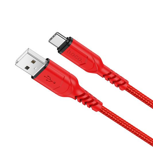 Kabl za podatke i punjenje USB-A - USB-C HOCO X59 Victory, 18W, 1m, Crveni