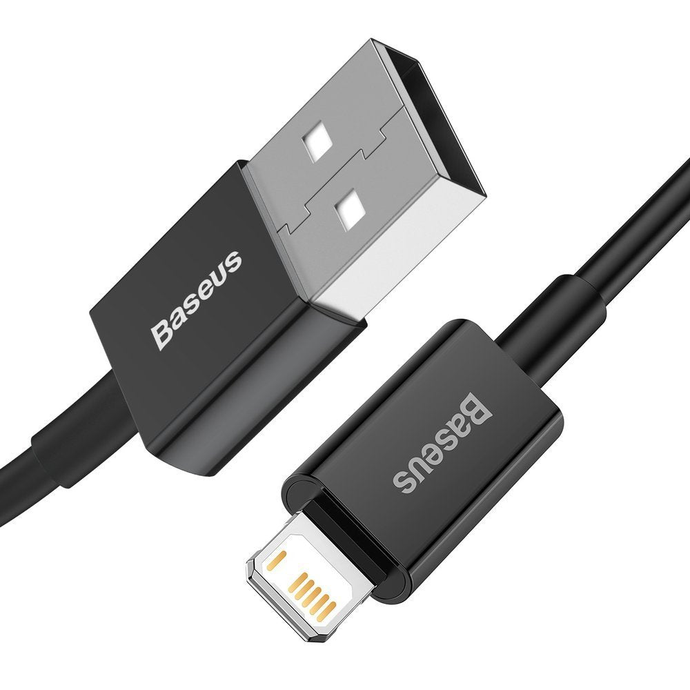 Kabel za Prijenos Podataka i Punjenje USB-A - Lightning Baseus Superior Series, 20W, 1m, Crni CALYS-A01