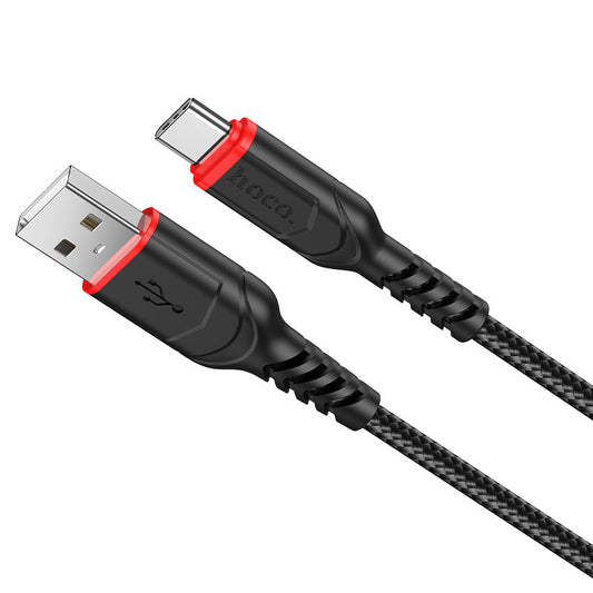 Kabl za podatke i punjenje USB-A - USB-C HOCO X59 Victory, 18W, 1m, Crni