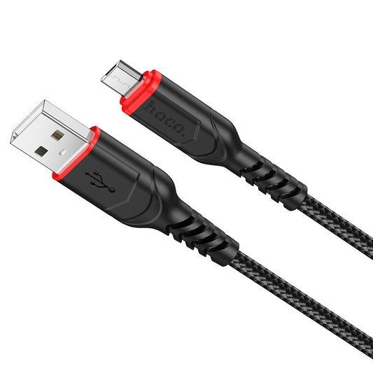 HOCO X59 Victory USB-A - microUSB Data and Charging Cable HOCO X59 Victory, 18W, 1m, Black