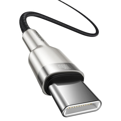 Kabl za Prenos Podataka i Punjenje USB-C - USB-C Baseus Cafule Metal Series, 100W, 1m, Crni CATJK-C01