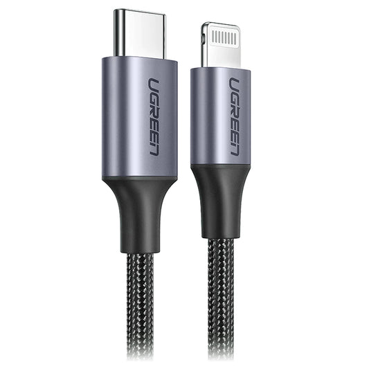 Kabl za Podatke i Punjenje USB-C - Lightning UGREEN US304, 20W, 1m, Crni