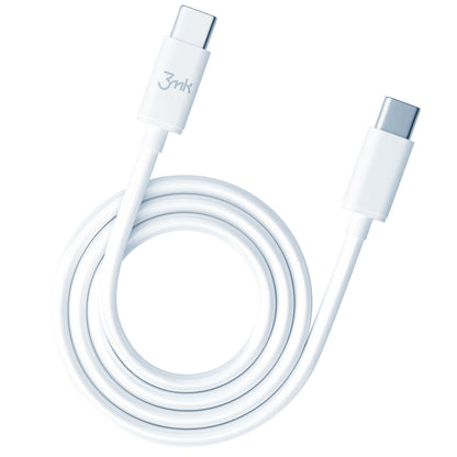 USB-C - USB-C kabl za prenos podataka i punjenje 3MK Hyper, 100W, 2m, Bela