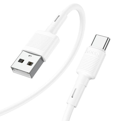 Kabl za prenos podataka i punjenje USB-A - USB-C HOCO X83 Victory, 20W, 1m, Bel