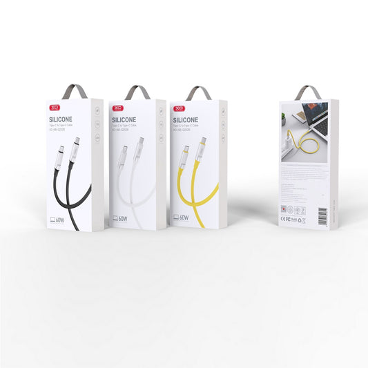 USB-C Data and Charging Cable - USB-C XO Design NB-Q252B, 60W, 1m, White 