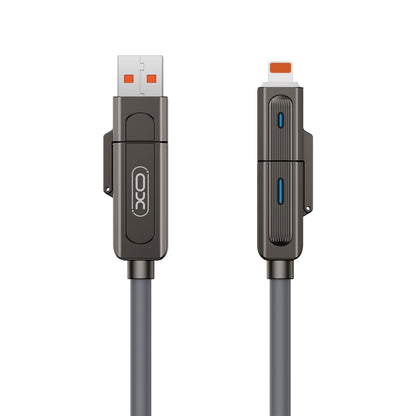 Data and Charging Cable USB-C / USB-A - USB-C / Lightning XO Design NB275 2in1, 60W, 1m, Black 