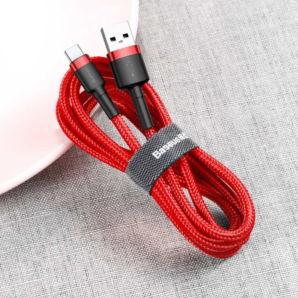 Data and Charging Cable USB-A - USB-C Baseus Cafule, 18W, 2m, Red CATKLF-C09