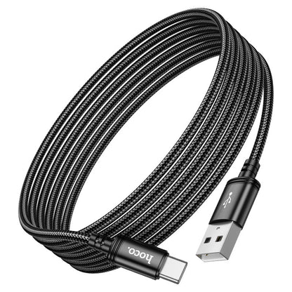 Kabl za Prenos Podataka i Punjenje USB-A - USB-C HOCO X91, 18W, 3m, Crni