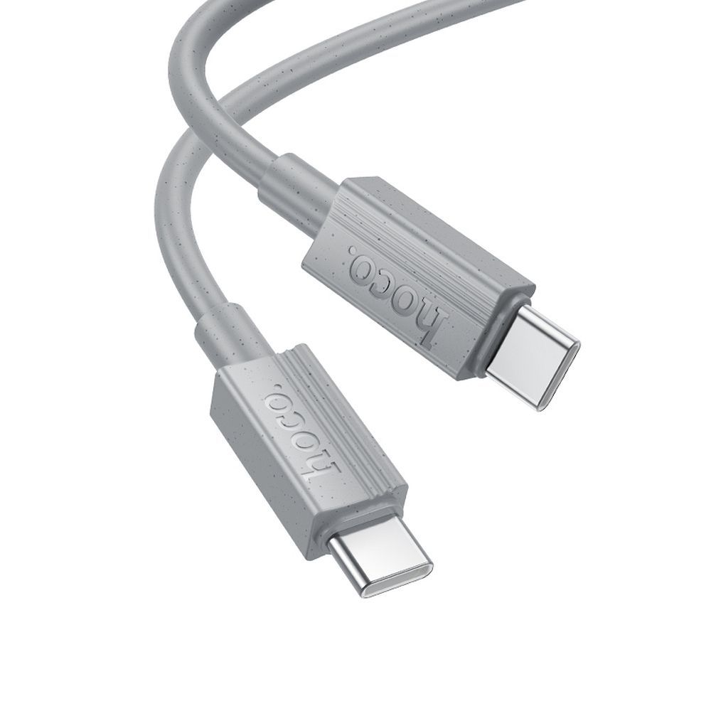 Kabl za prenos podataka i punjenje USB-C - USB-C HOCO X107, 60W, 1m, Sivi