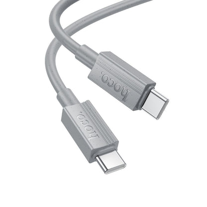Kabl za prenos podataka i punjenje USB-C - USB-C HOCO X107, 60W, 1m, Sivi