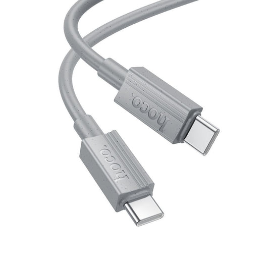 Kabl za prenos podataka i punjenje USB-C - USB-C HOCO X107, 60W, 1m, Sivi