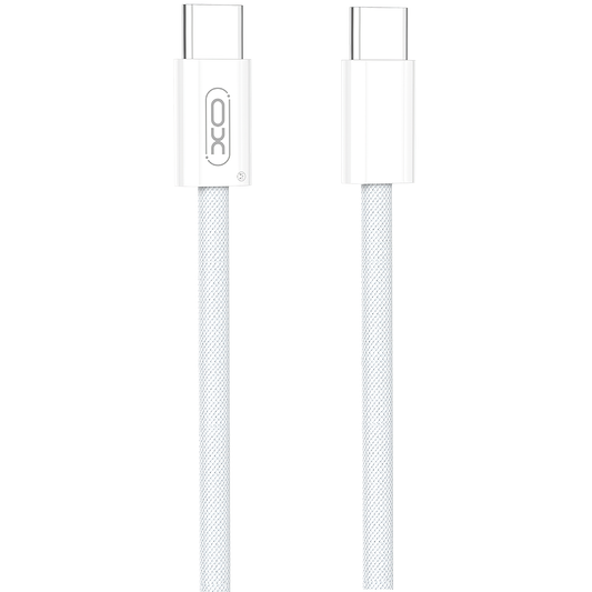 Kabl za prenos podataka i punjenje USB-C - USB-C XO Design NB-Q260A, 60W, 1m, Bela