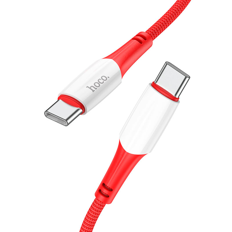 Kabl za Prenos Podataka i Punjenje USB-C - USB-C HOCO X70, 60W, 1m, Crveni