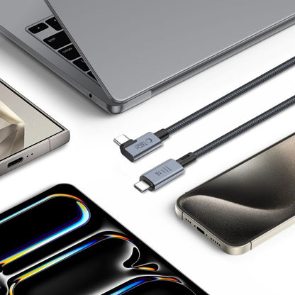 Kabl za Prenos Podataka i Punjenje USB-C - USB-C Tech-Protect Ultraboost Max L, 240W, 1.5m, Sivi
