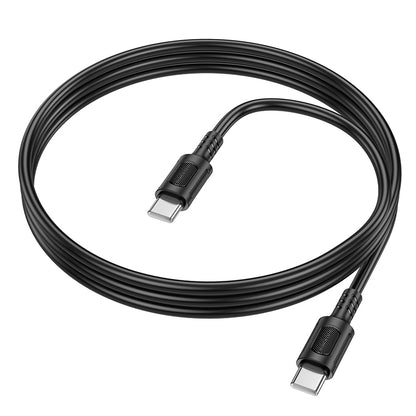 Kabl za podatke i punjenje USB-C - USB-C Borofone BX111 Feliz, 60W, 1m, Crni