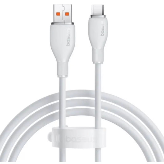 Kabl za Prenos Podataka i Punjenje USB-A - USB-C Baseus Pudding, 100W, 1.2m, Beli