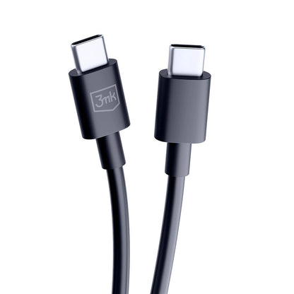 Kabel za Prijenos Podataka i Punjenje USB-C - USB-C 3MK Hyper, 100W, 1.2m, Crni