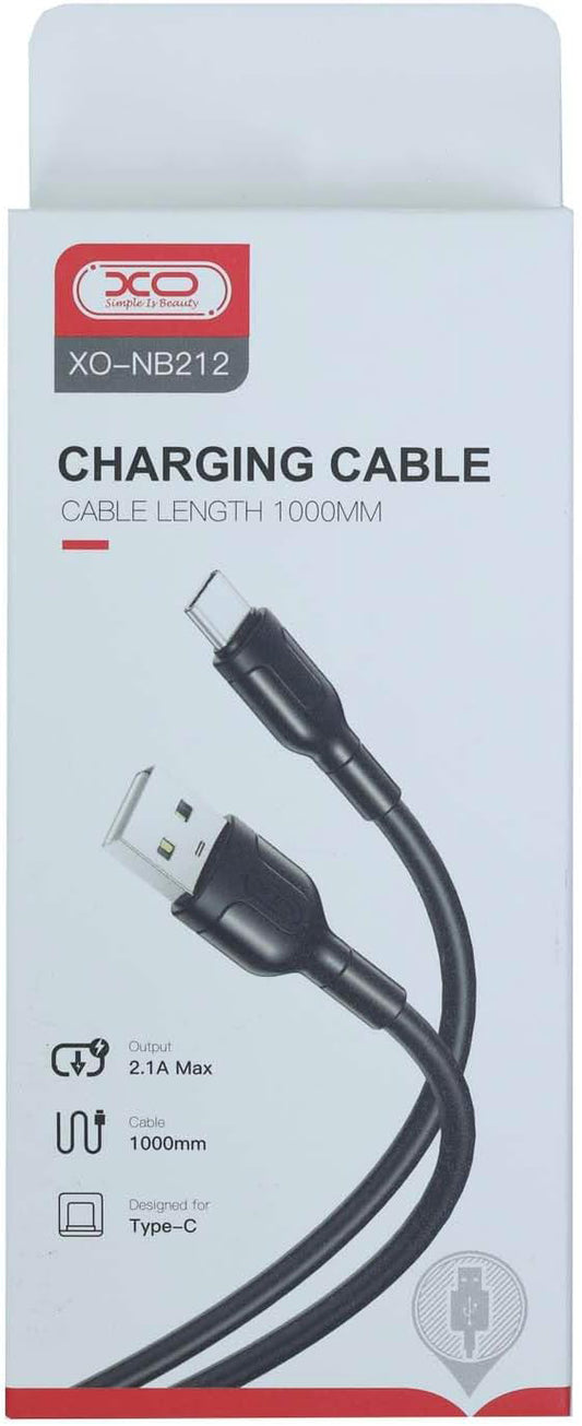 USB-A - microUSB Data and Charging Cable XO Design NB212, 18W, 1m, Black 