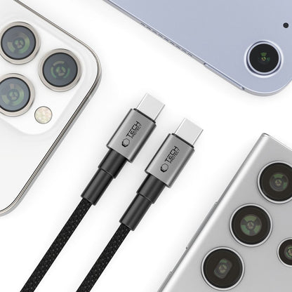 Kabl za prenos podataka i punjenje USB-C - USB-C Tech-Protect Ultraboost DNA, 60W, 0.5m, Sivi