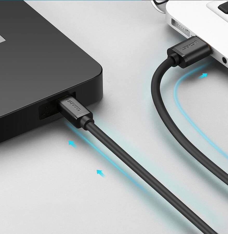 Kabel za Prijenos Podataka i Punjenje USB-A - miniUSB UGREEN US132, 18W, 1m, Crni