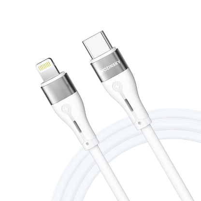 Kabl za podatke i punjenje USB-C - Lightning WZK WSTCL1, 27W, 1m, Beli