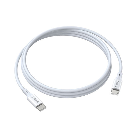 Kabl za podatke i punjenje USB-C - USB-C BWOO X282, 60W, 1m, Bela