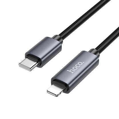Kabl za podatke i punjenje USB-C - Lightning HOCO Display X112, 27W, 1m, Crni