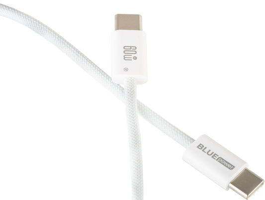 Kabl za podatke i punjenje USB-C - USB-C Blue Power NB-Q273, 60W, 1m, Beli