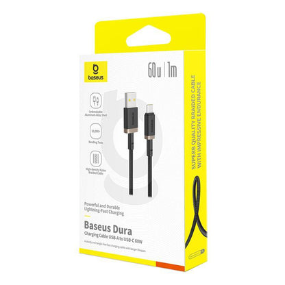 Kabl za prenos podataka i punjenje USB-A - USB-C Baseus Dura Series, 60W, 1m, Zlatni P10377802U01-00
