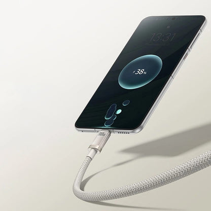 Kabl za prenos podataka i punjenje USB-A - USB-C Baseus Titanium, 100W, 1m, Srebrni P10378102G21-00