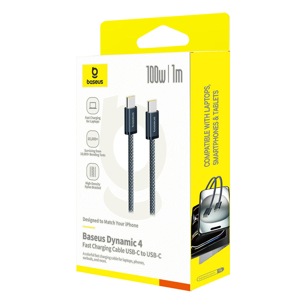 Kabl za prenos podataka i punjenje USB-C - USB-C Baseus Dynamic 4 Series, 100W, 1m, Tamnoplavi P10381400121-00