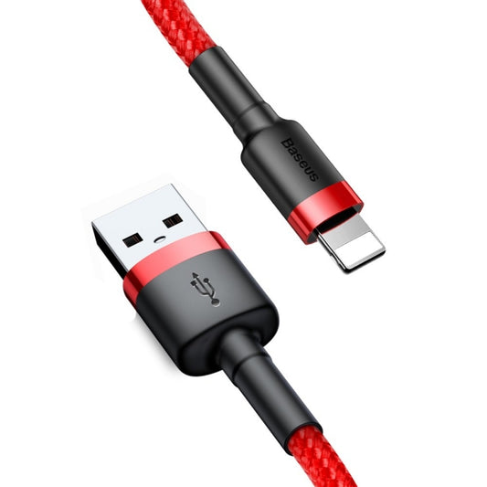 Kabl za podatke i punjenje USB-A - Lightning Baseus Cafule, 18W, 0.5m, Crveni CALKLF-A09