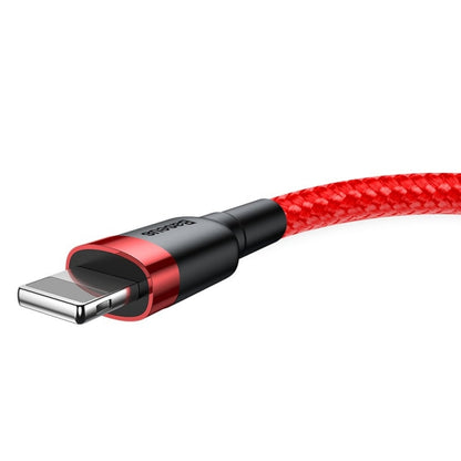 Kabl za podatke i punjenje USB-A - Lightning Baseus Cafule, 18W, 2m, Crveni CALKLF-C09