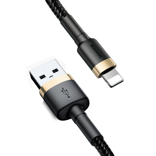Kabl za podatke i punjenje USB-A - Lightning Baseus Cafule, 18W, 3m, Zlatni CALKLF-RV1