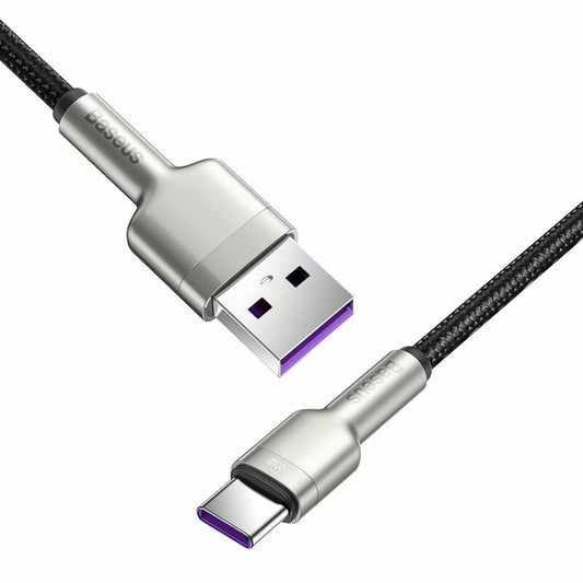 Kabl za prenos podataka i punjenje USB-A - USB-C Baseus Cafule Metal Series, 66W, 2m, Crni CAKF000201